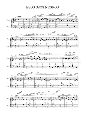 Free esos ojos negros by Duncan Dhu sheet music | Download PDF or print on  Musescore.com