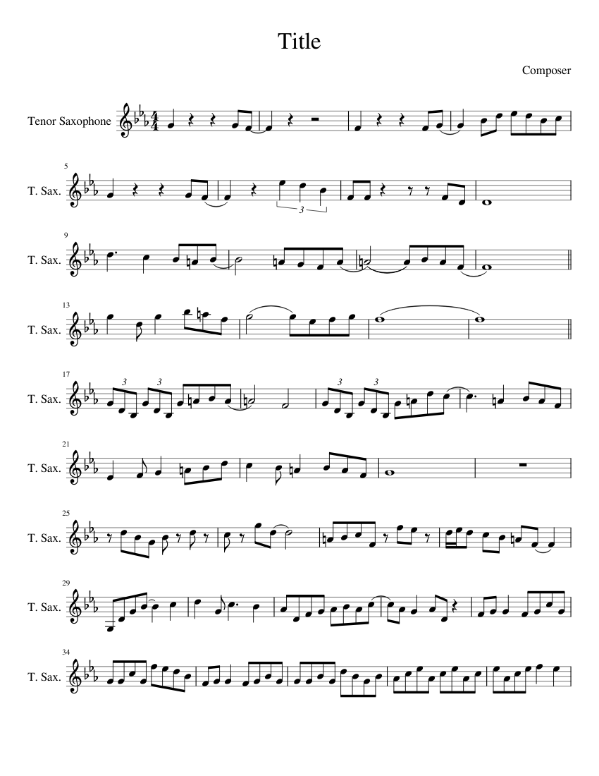 f zero Sheet music for Piano, Saxophone tenor (Solo)