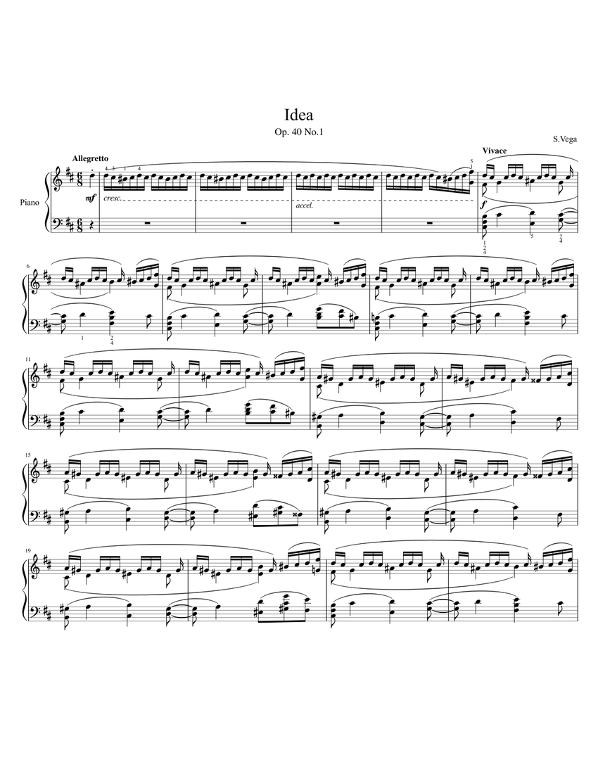 Idea Sheet music for Piano (Solo) | Musescore.com
