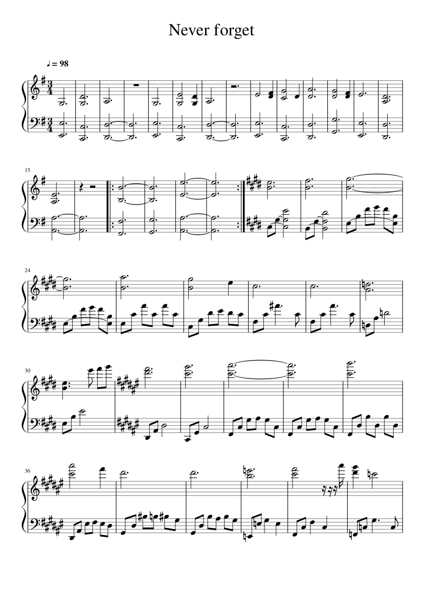 decide react bosom Never forget [Halo] Sheet music for Piano (Solo) | Musescore.com