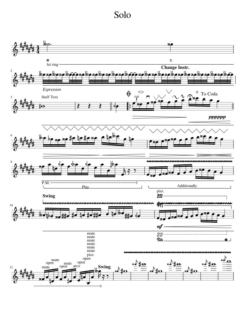 Solo Sheet Music For Trumpet In B-flat (Solo) | Musescore.com