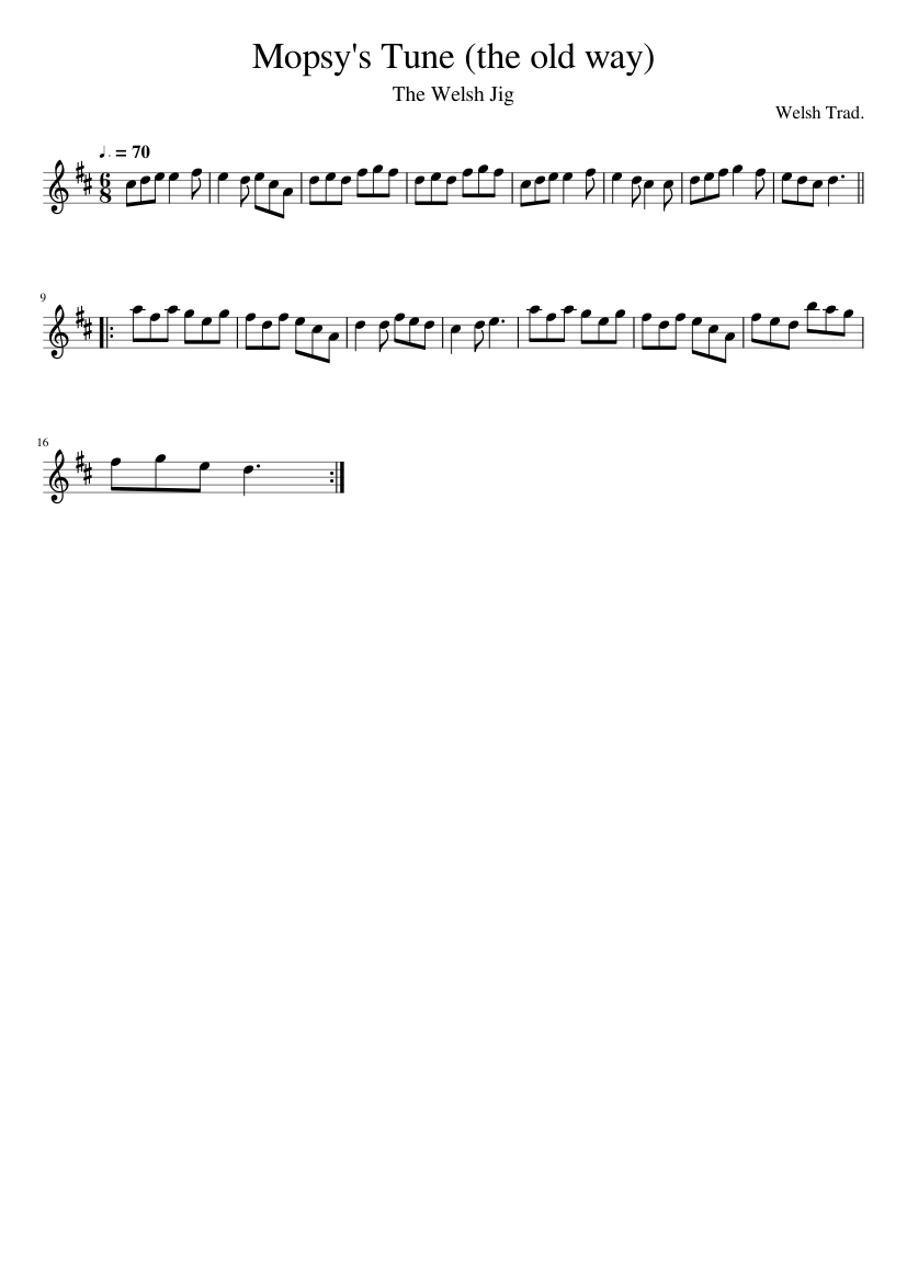 Mopsy's Tune (the old way)