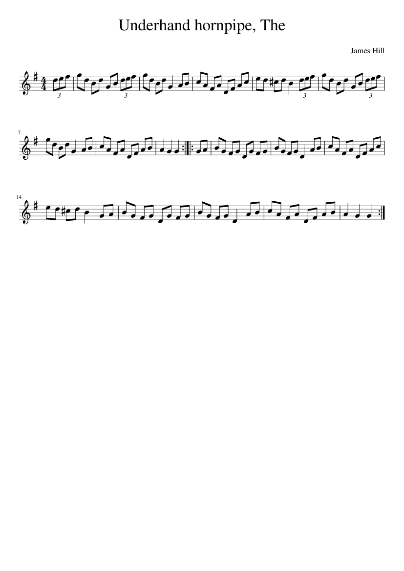 The Underhand hornpipe