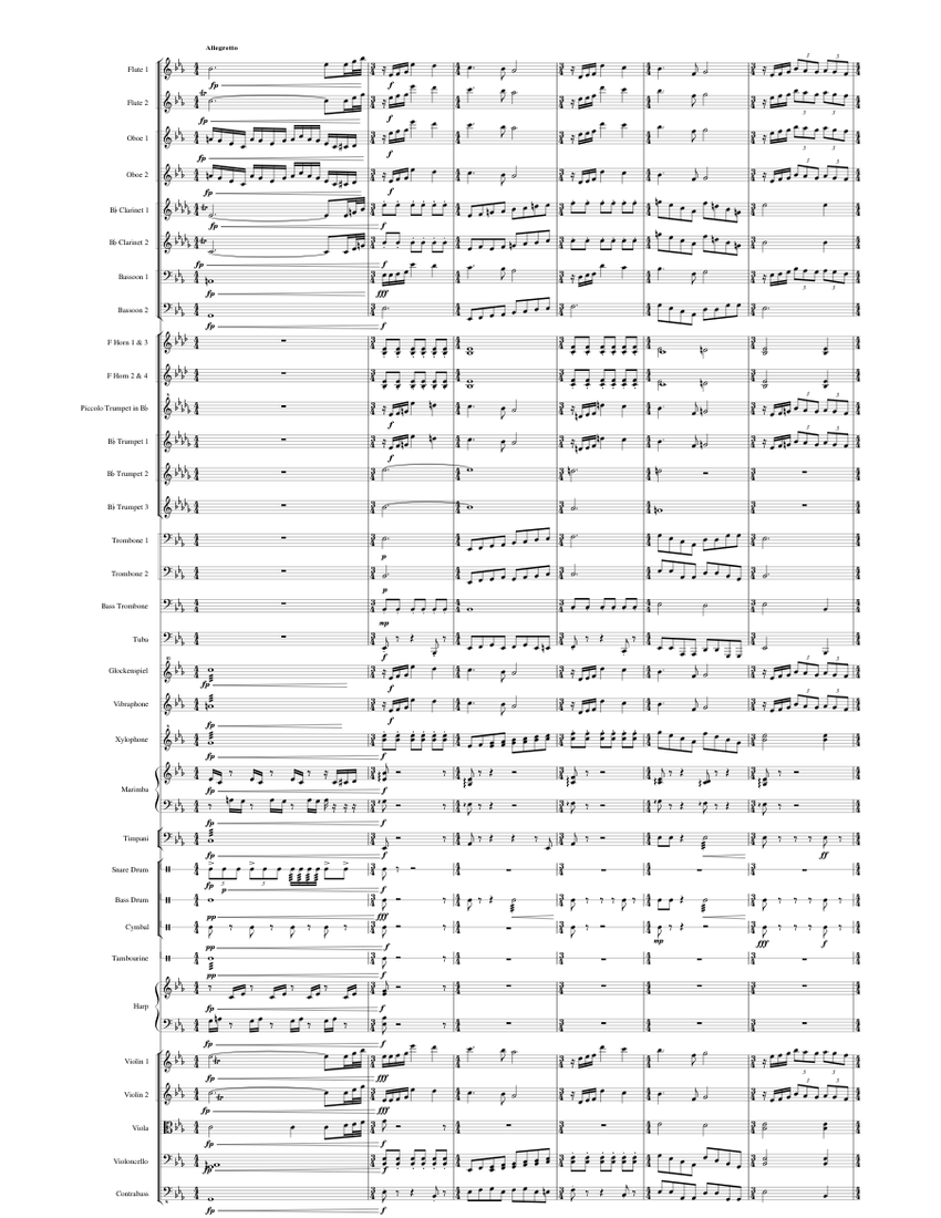 WORK IN PROGRESS ORCH Sheet music for Trombone, Tuba, Trombone bass ...
