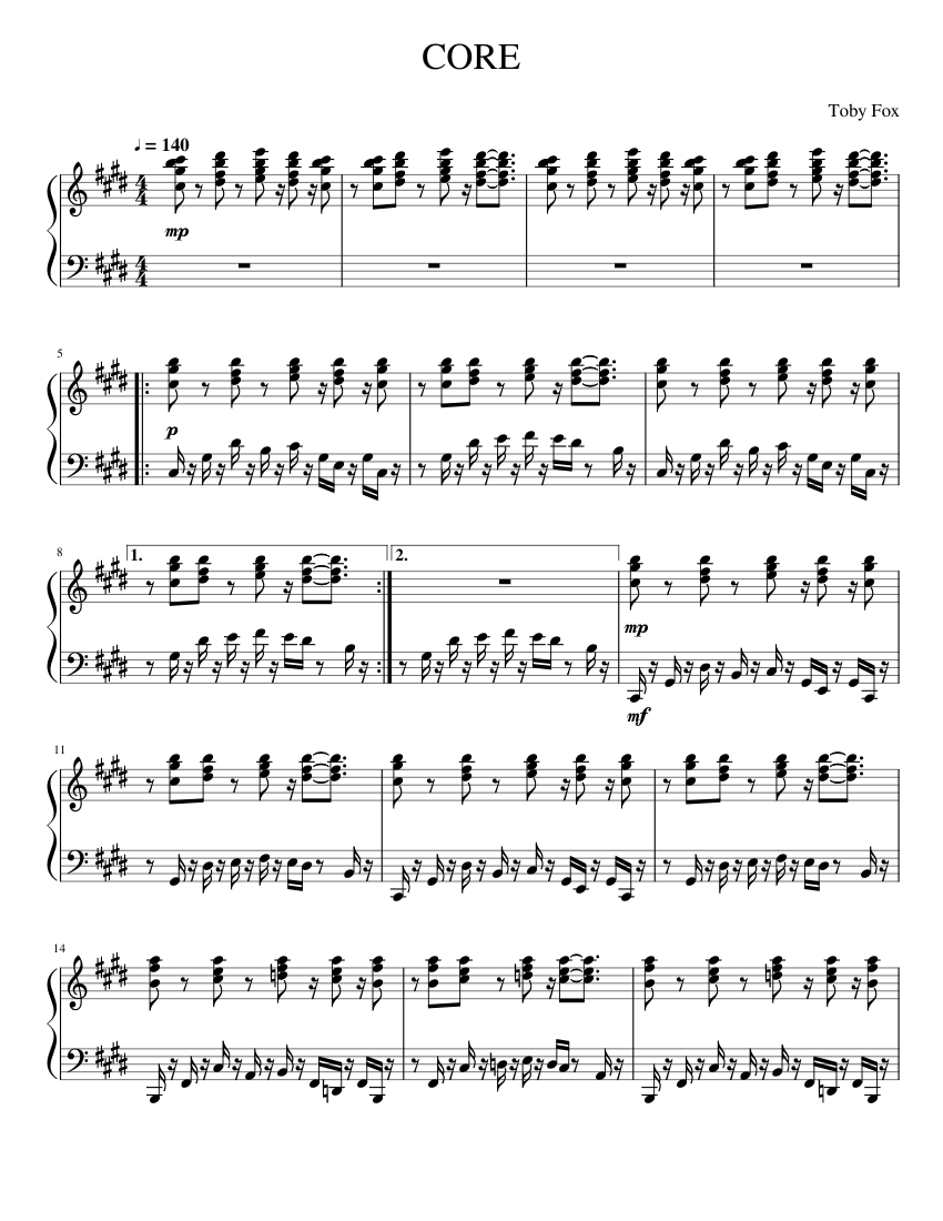 CORE - Undertale Sheet music for Piano (Solo) | Musescore.com