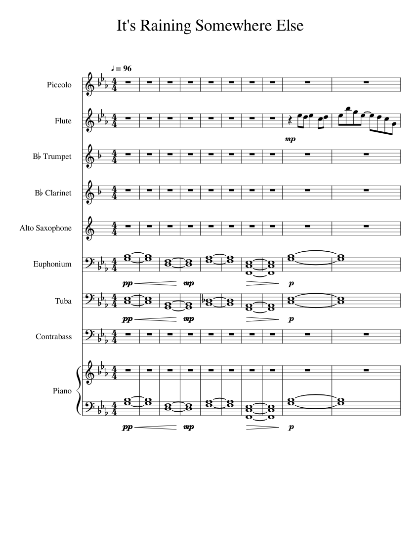 It's Raining Flute Guide.pdf It's Raining Somewhere Else (UnderTale) Arrangement Sheet music for ...