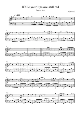 Free While Your Lips Are Still Red by Nightwish sheet music | Download PDF  or print on Musescore.com