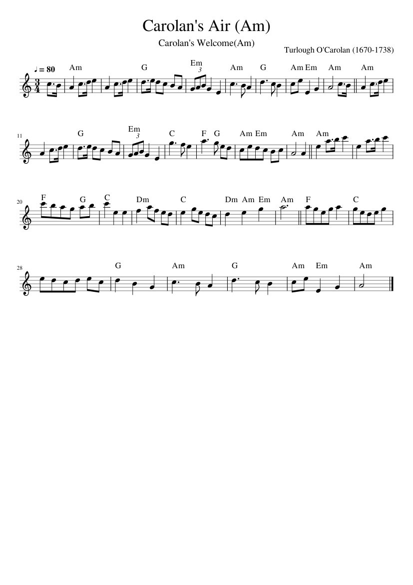 Carolan's Air (Am)
