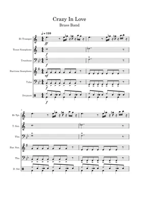 Beyoncé - Crazy in love (50 shades of grey ver.) Sheet music for Piano,  Violin (Solo)