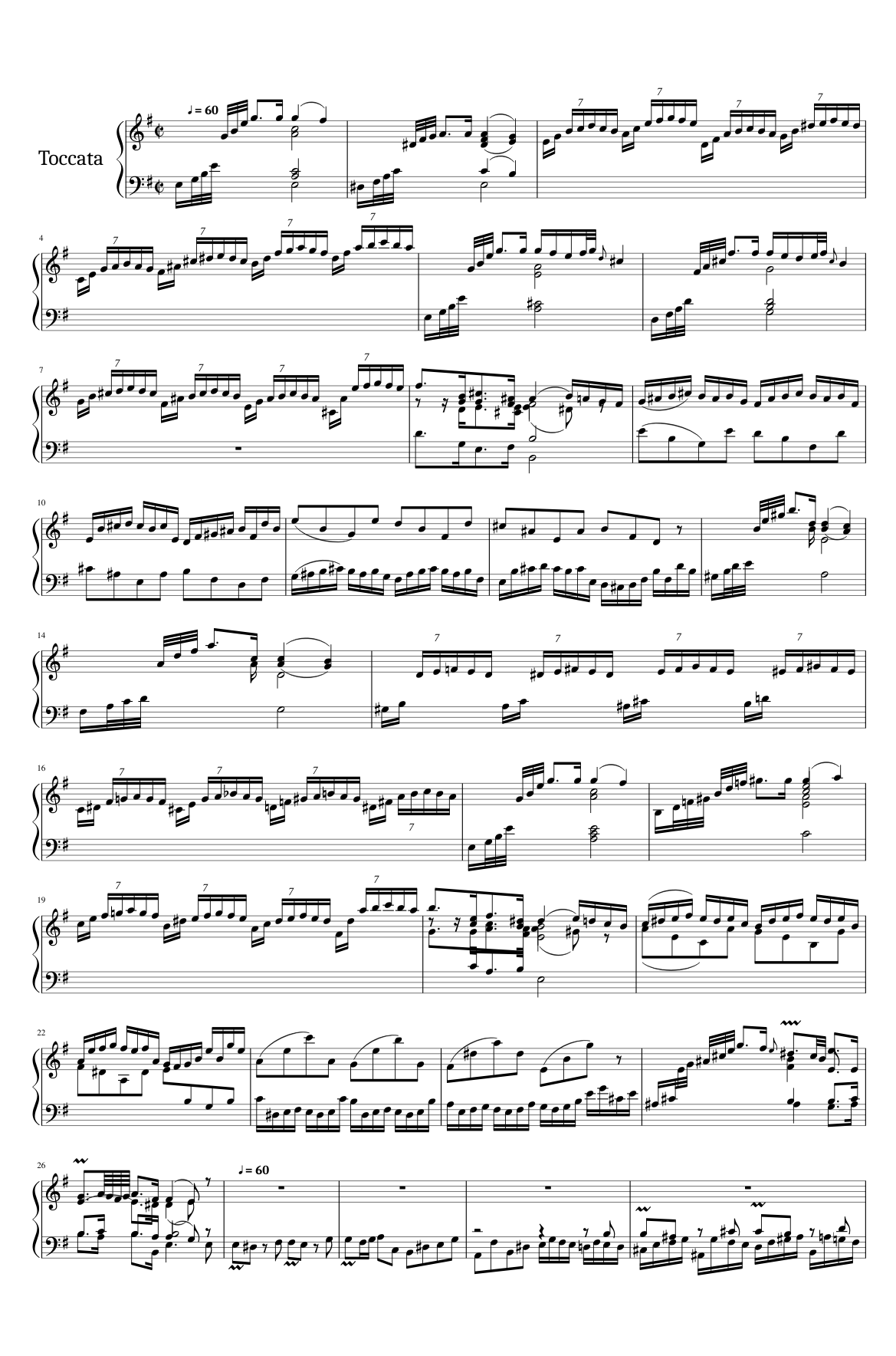 Partita in E minor, BWV 830 Johann Sebastian Bach Sheet music for