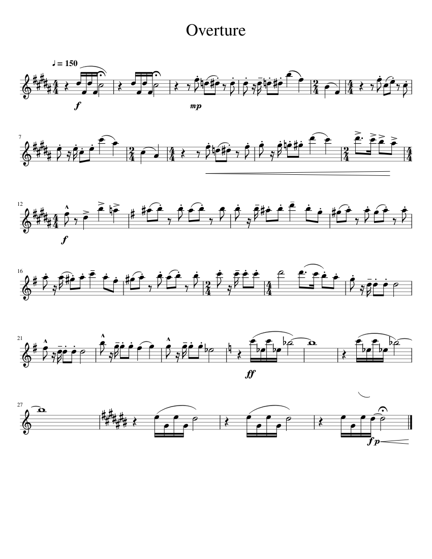 Overture Sheet music for Oboe (Solo)