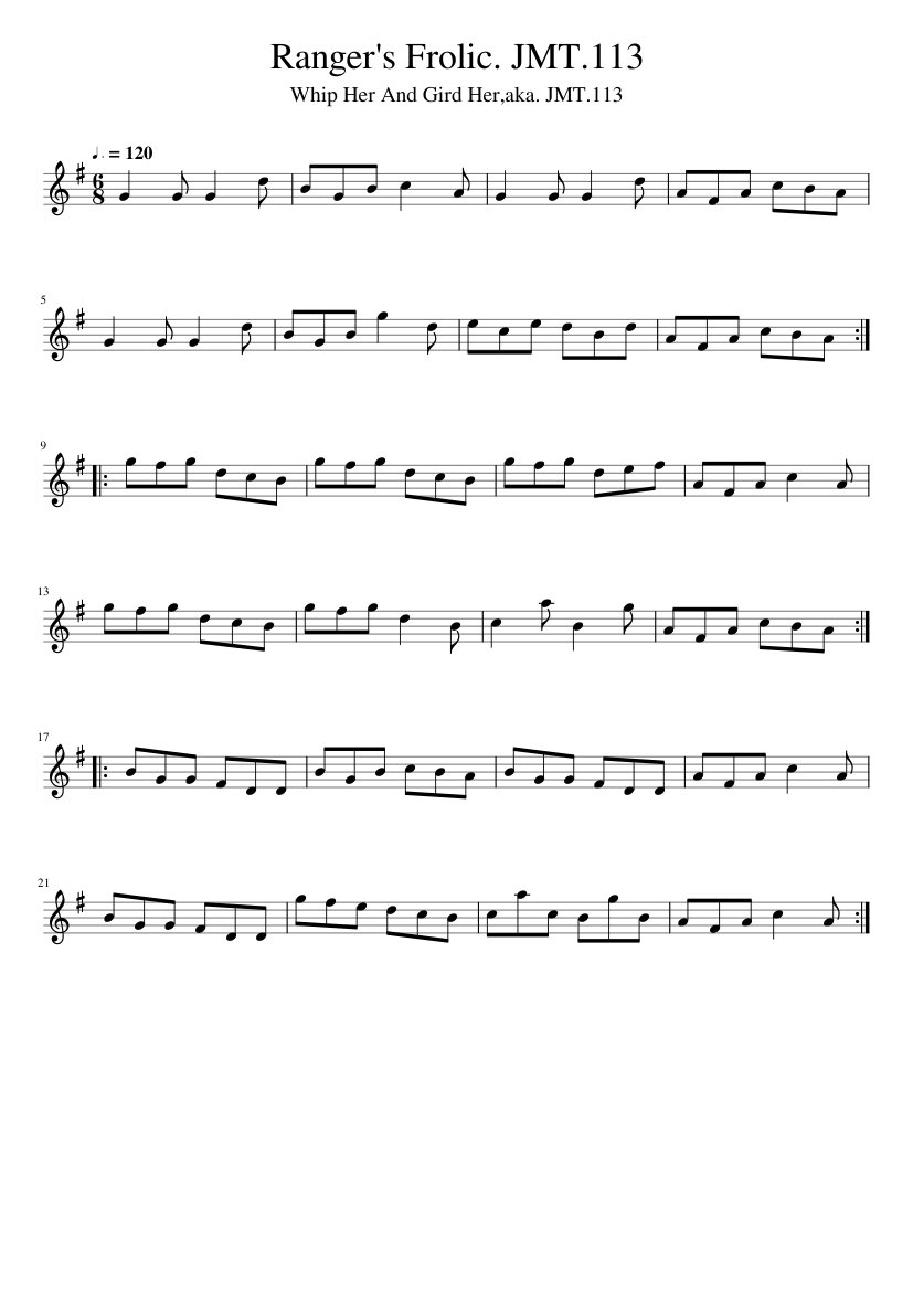 Ranger's Frolic. JMT.113 - piano tutorial