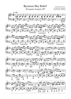 Noragami Aragoto OP Sheet music for Clarinet in b-flat (Woodwind