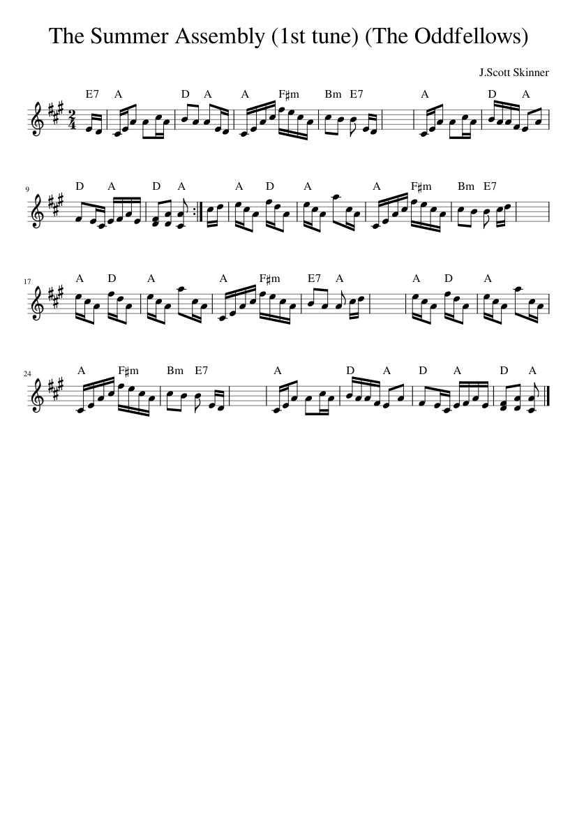 The Summer Assembly (1st tune) (The Oddfellows)