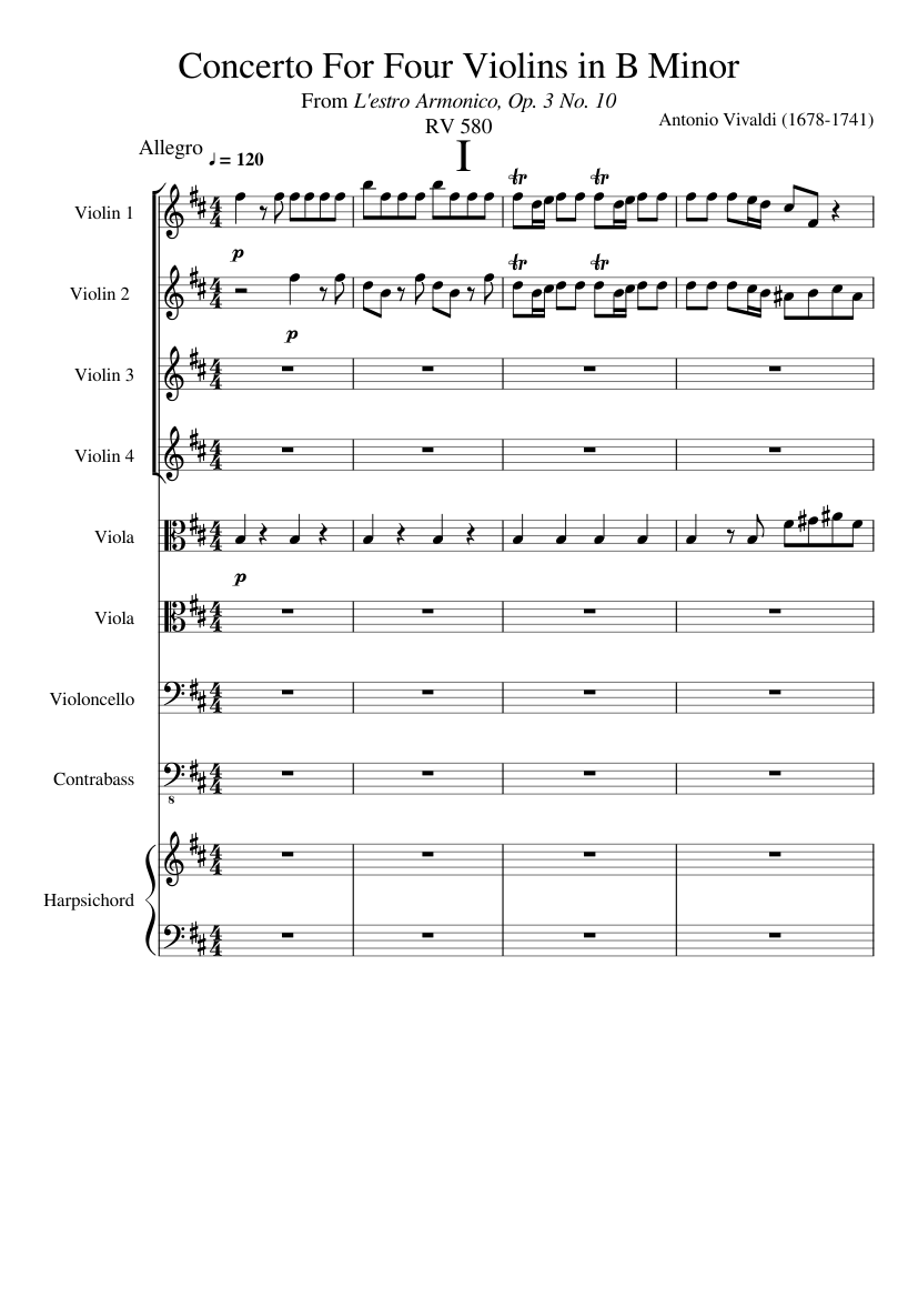 Concerto in B minor RV 580