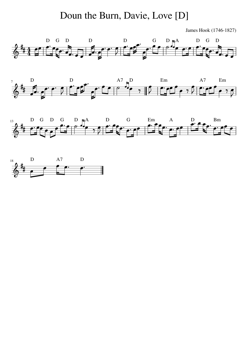 Doun the Burn Davie Love