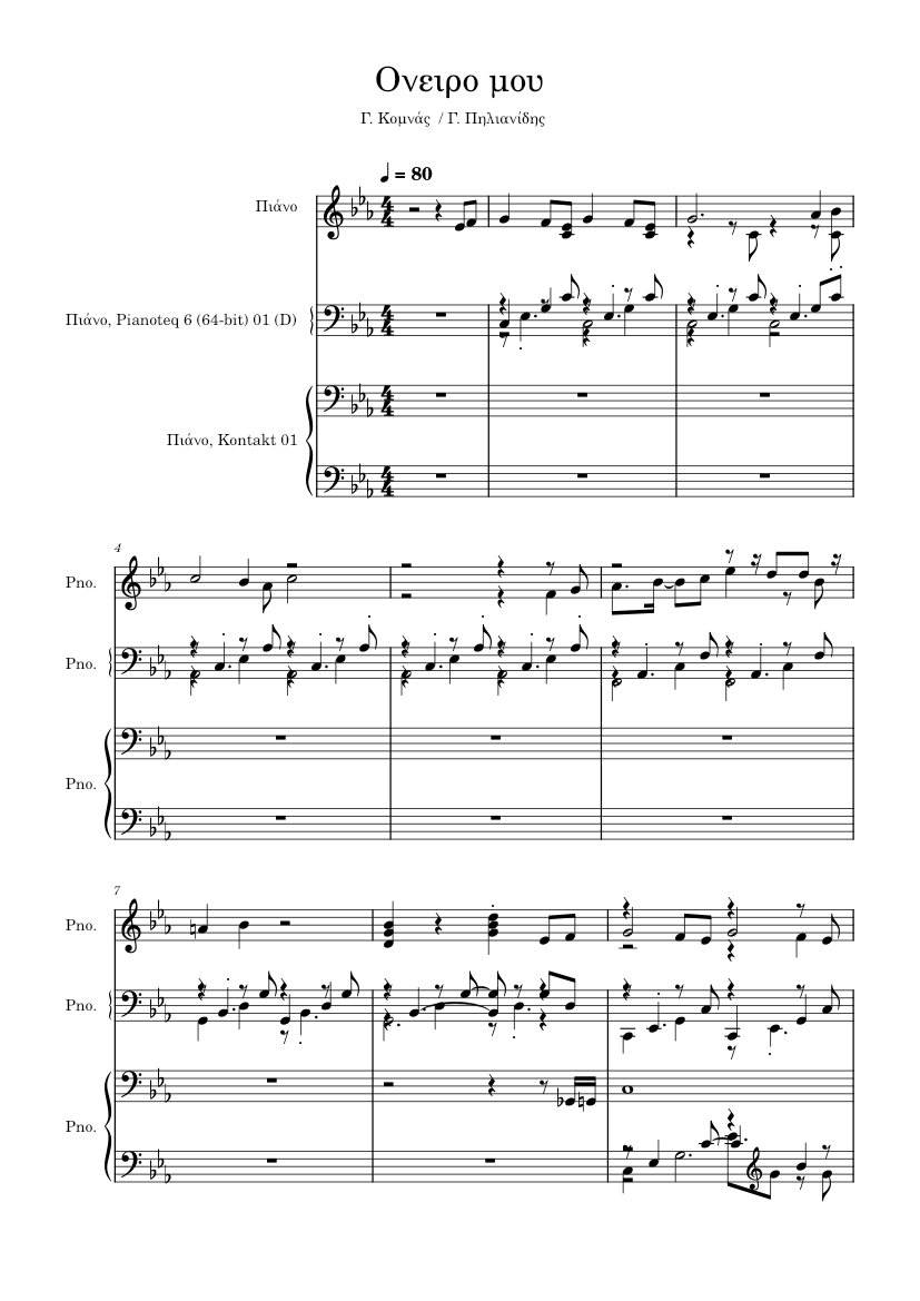 oneiro - piano tutorial