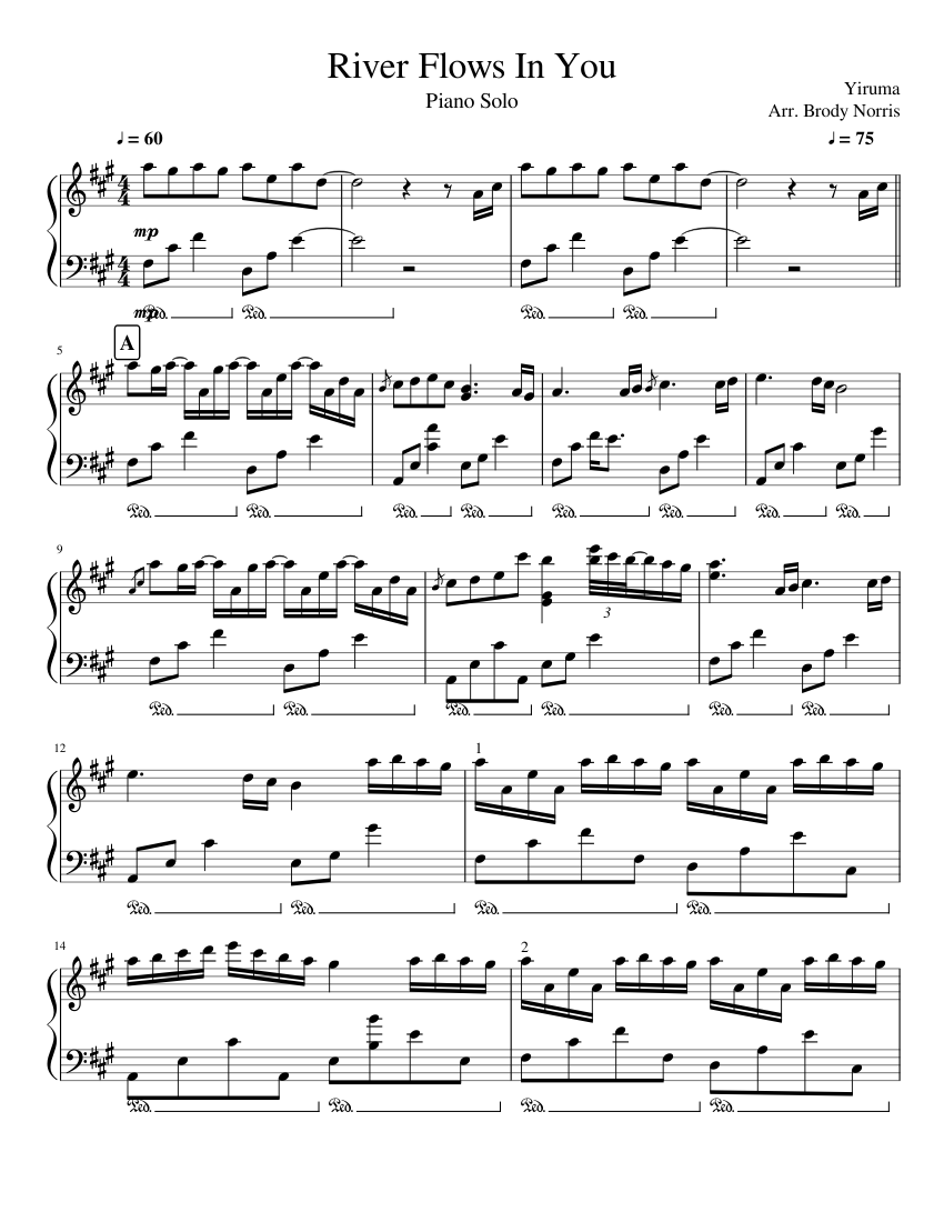 River Flows In You Sheet music for Piano | Download free in PDF or MIDI