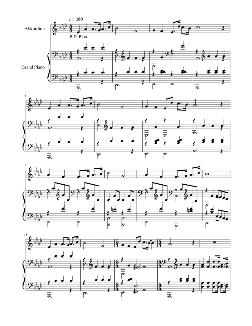 Will you meet me at the fountain - P. P. Bliss Sheet music | Musescore.com