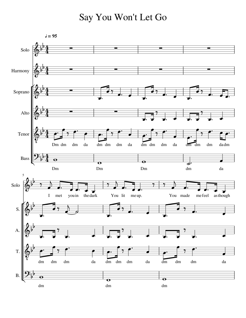 Say You Won't Let Go Sheet music for Piano | Download free in PDF or