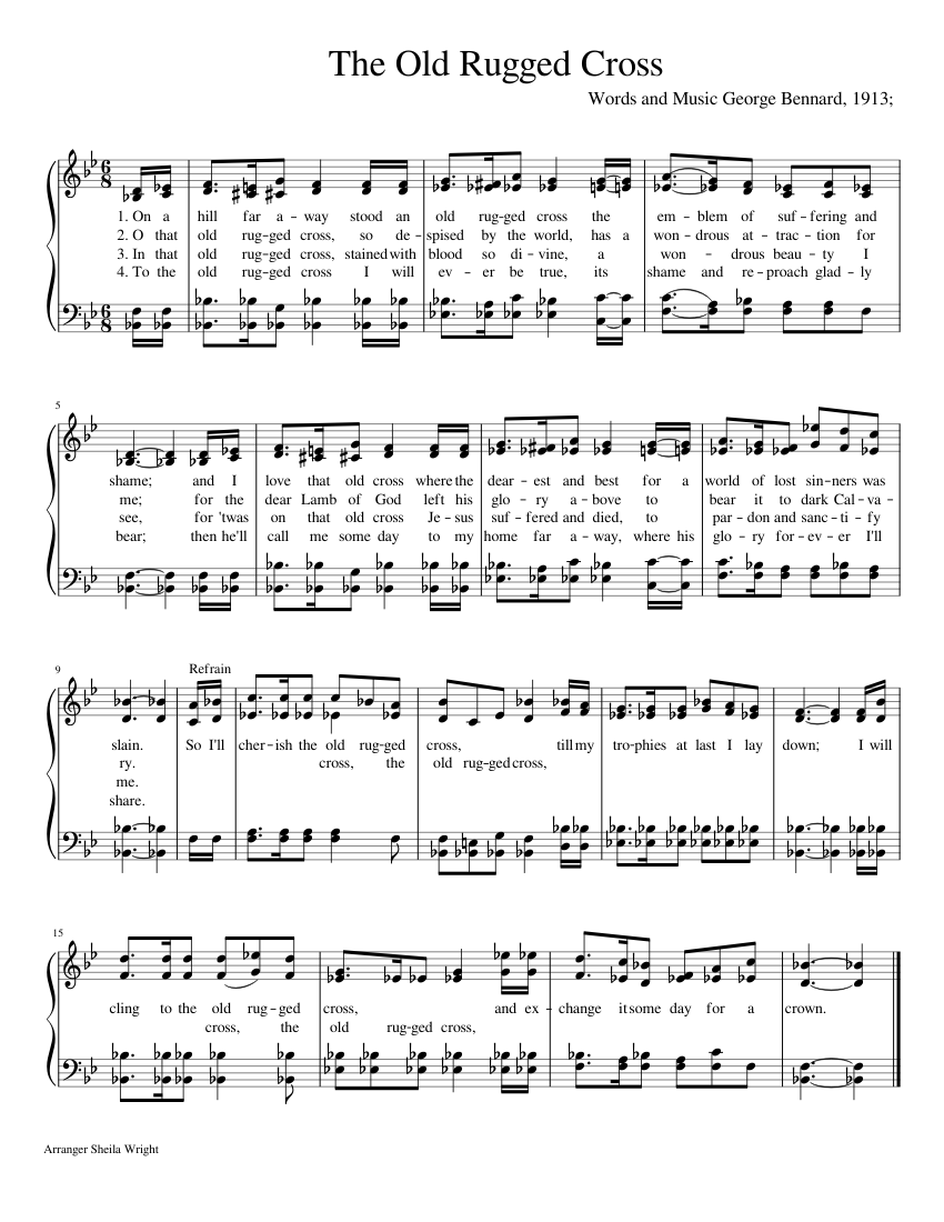the-old-rugged-cross-sheet-music-for-piano-download-free-in-pdf-or-midi