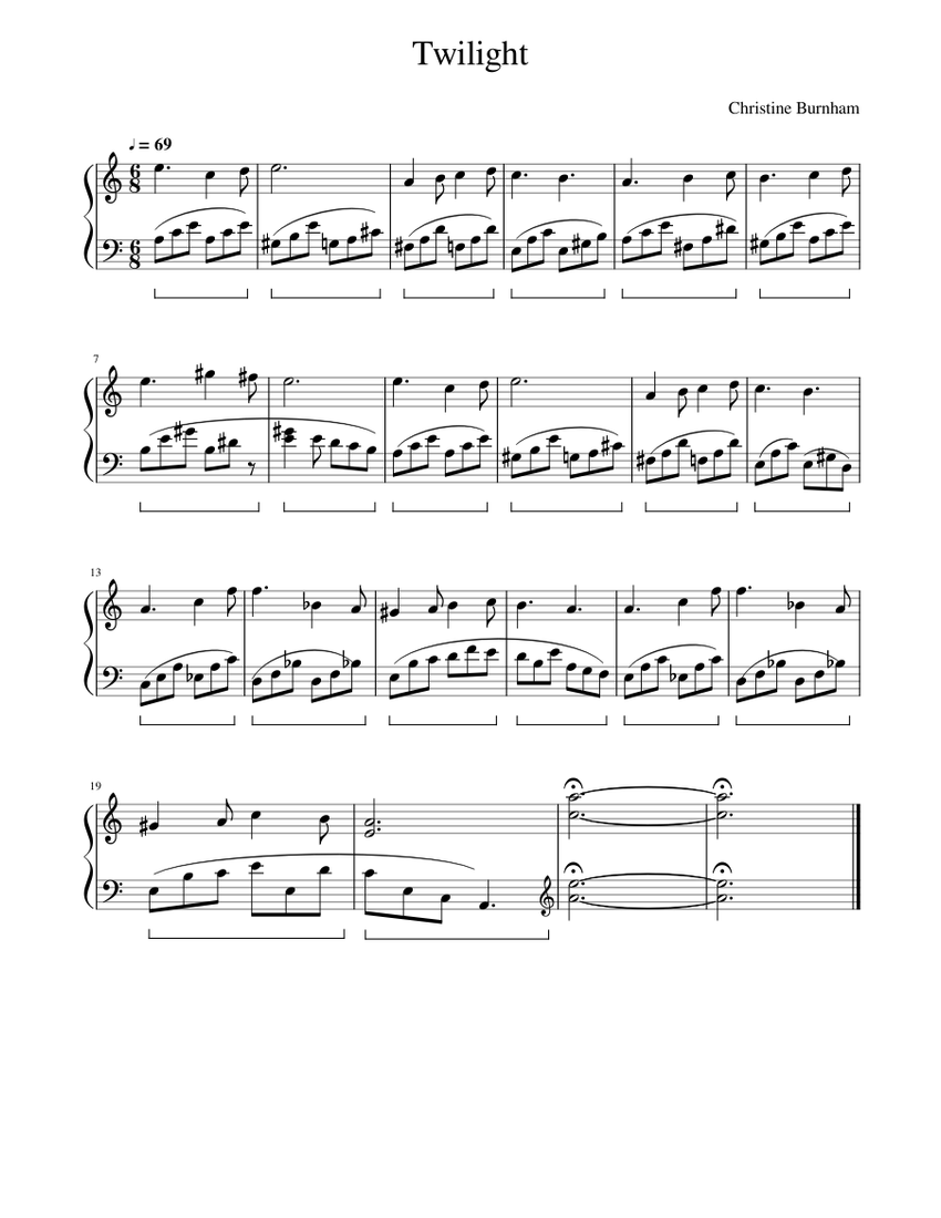 Twilight Sheet music for Keyboard Piano (Solo) | Musescore.com