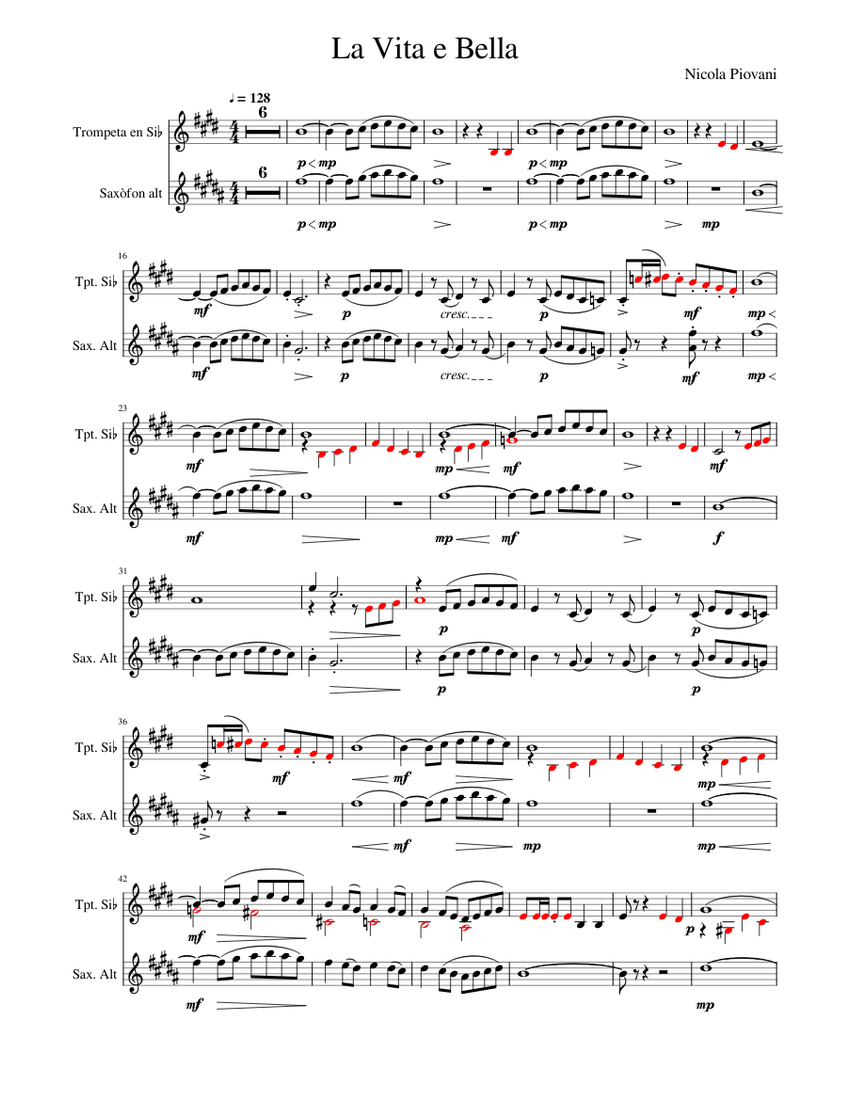 La Vita E Bella Music