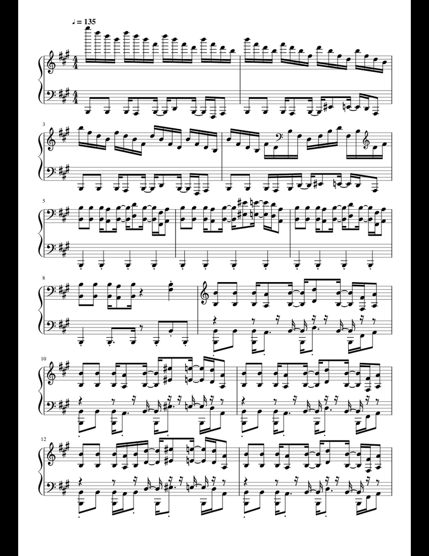 Giorno's Theme sheet music for Piano download free in PDF or MIDI