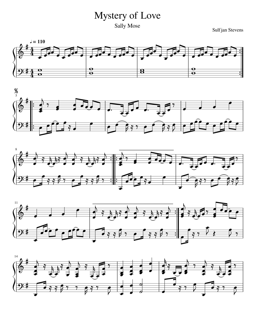 Mystery_of_Love Sheet music for Piano (Solo) | Musescore.com