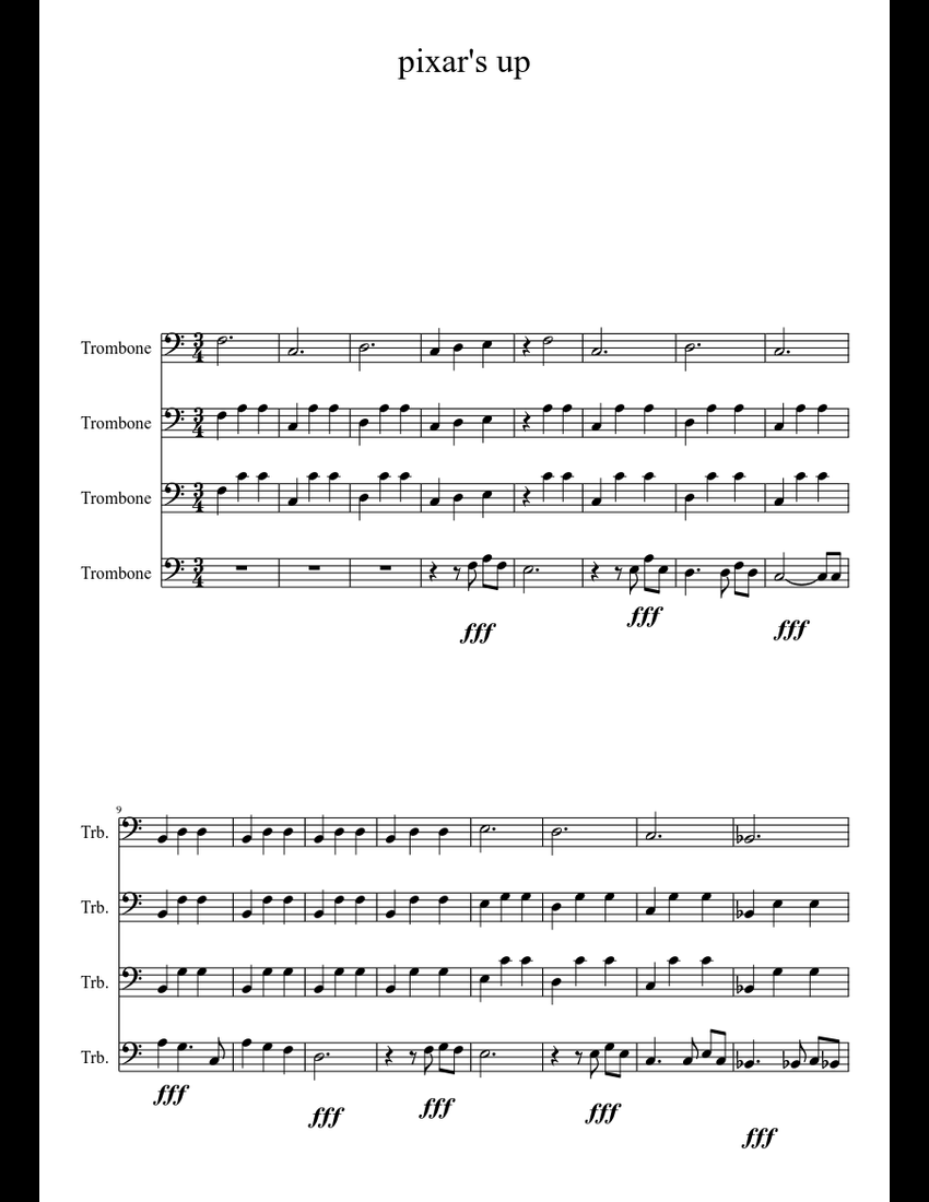 pixar's up sheet music download free in PDF or MIDI