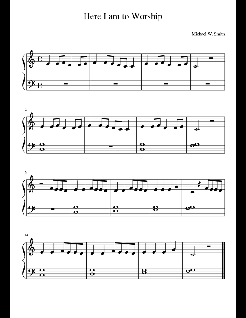 Free Printable Worship Sheet Music Piano
