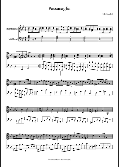 Handel sheet music free download in PDF or MIDI on Musescore.com