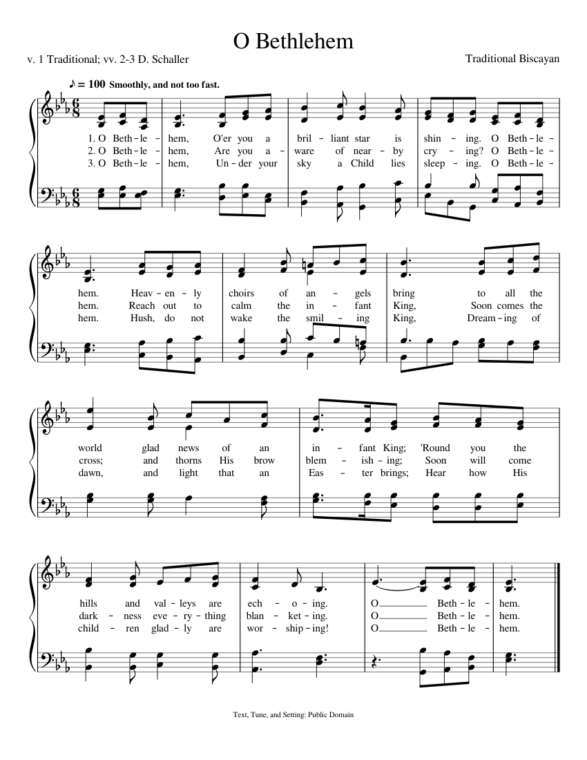 O Bethlehem Sheet music for Organ Download free in PDF or MIDI