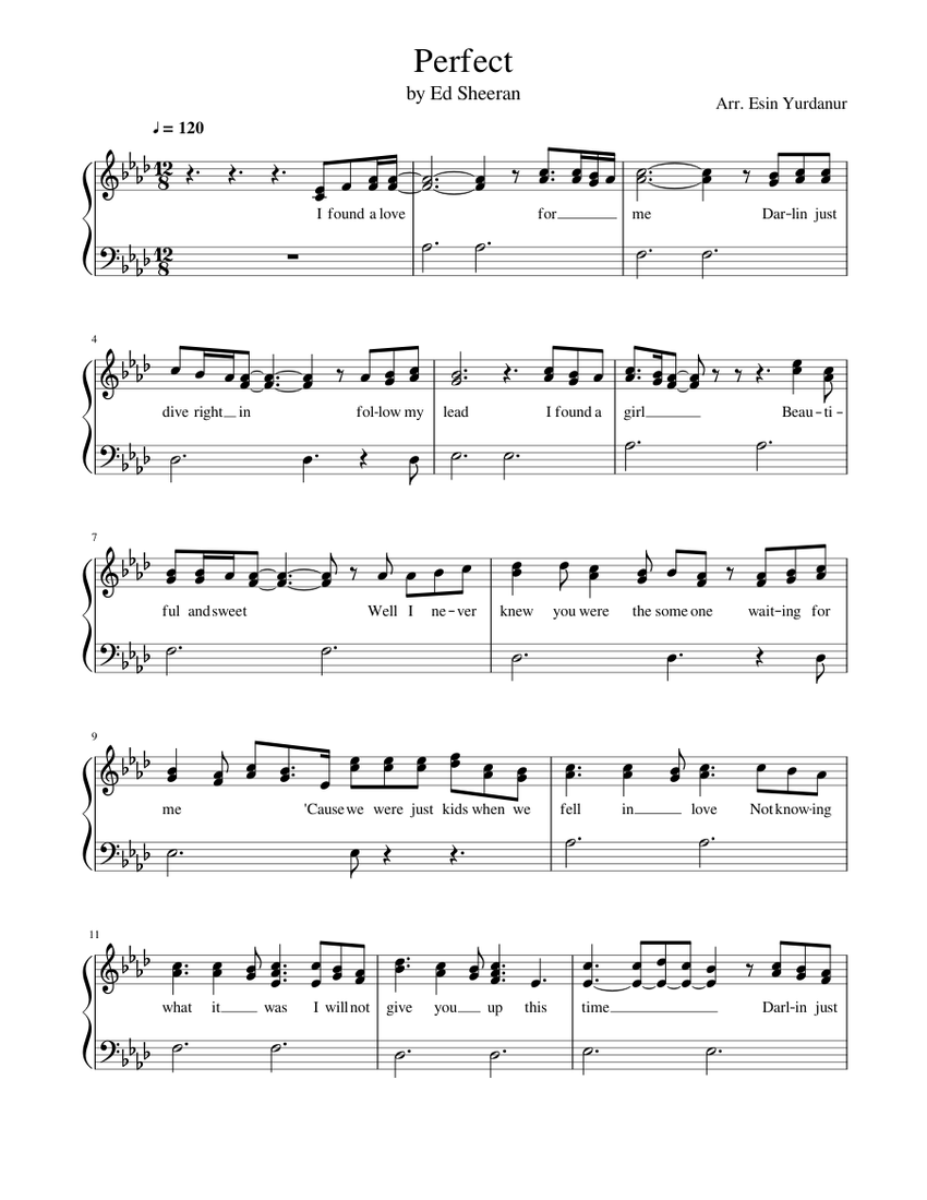Perfect Sheet music for Piano (Solo) | Musescore.com