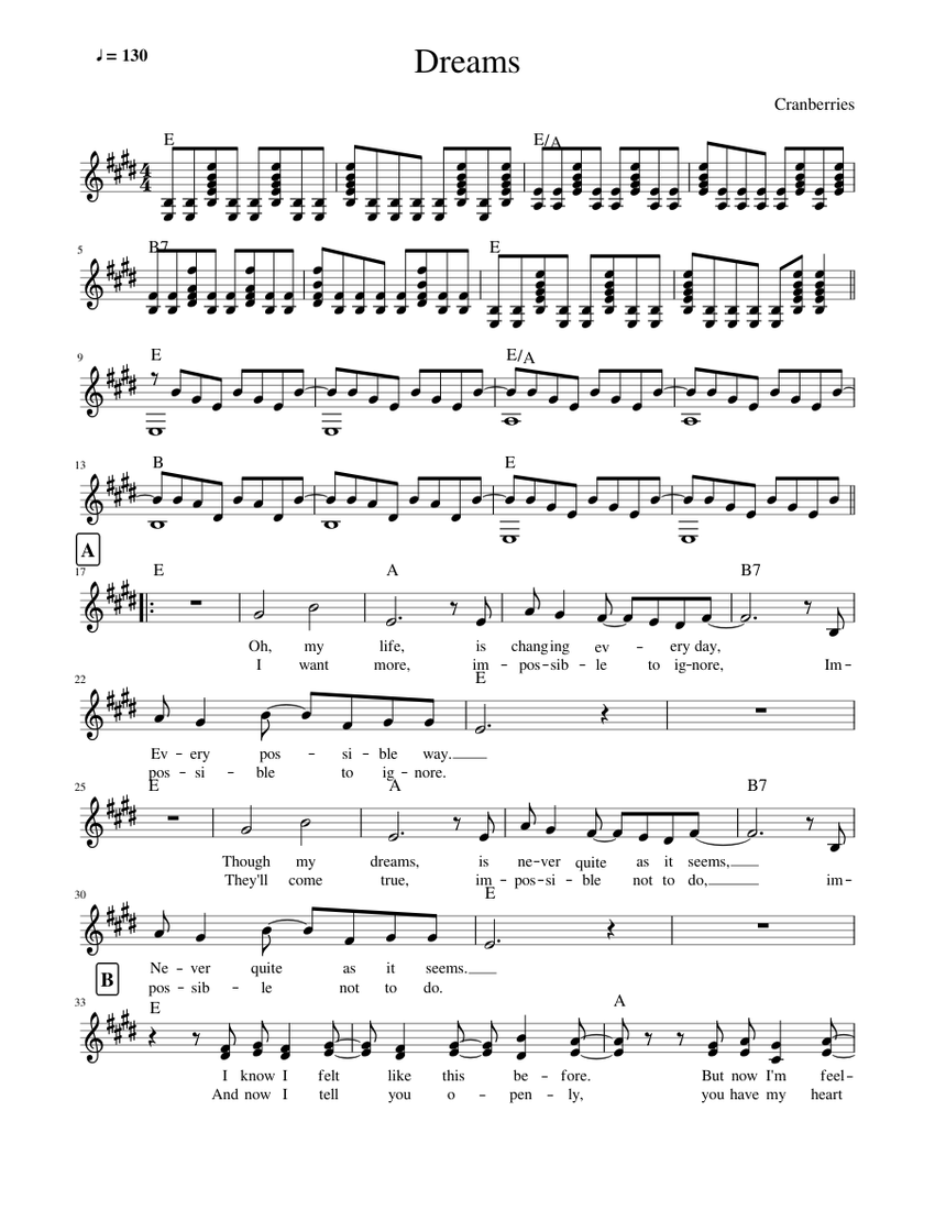 Dreams Sheet music for Piano (Solo)