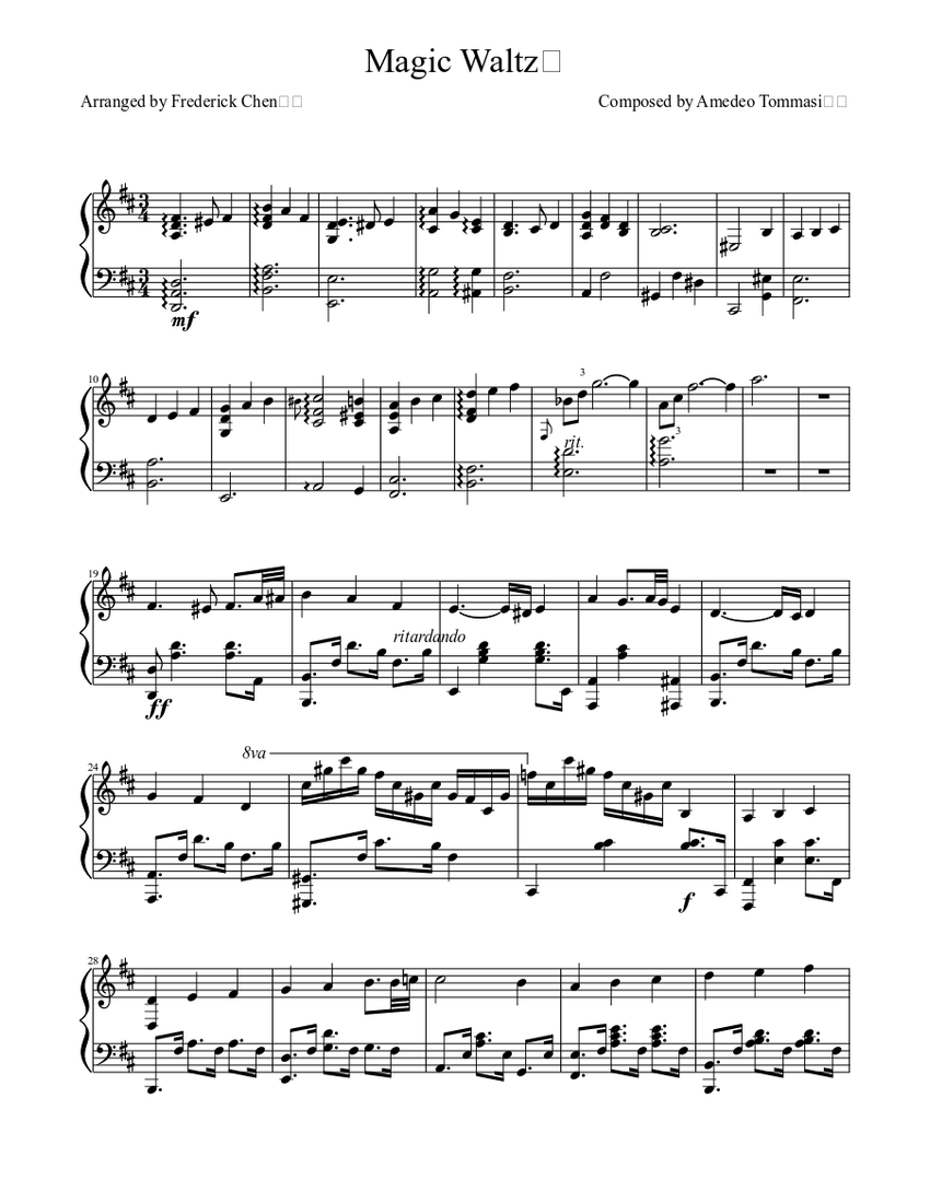 Magic Waltz Sheet music | Musescore.com