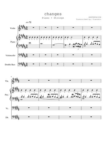 Xxxtentacion Sheet Music Free Download In Pdf Or Midi On Musescore Com - roblox jocelyn flores piano sheets