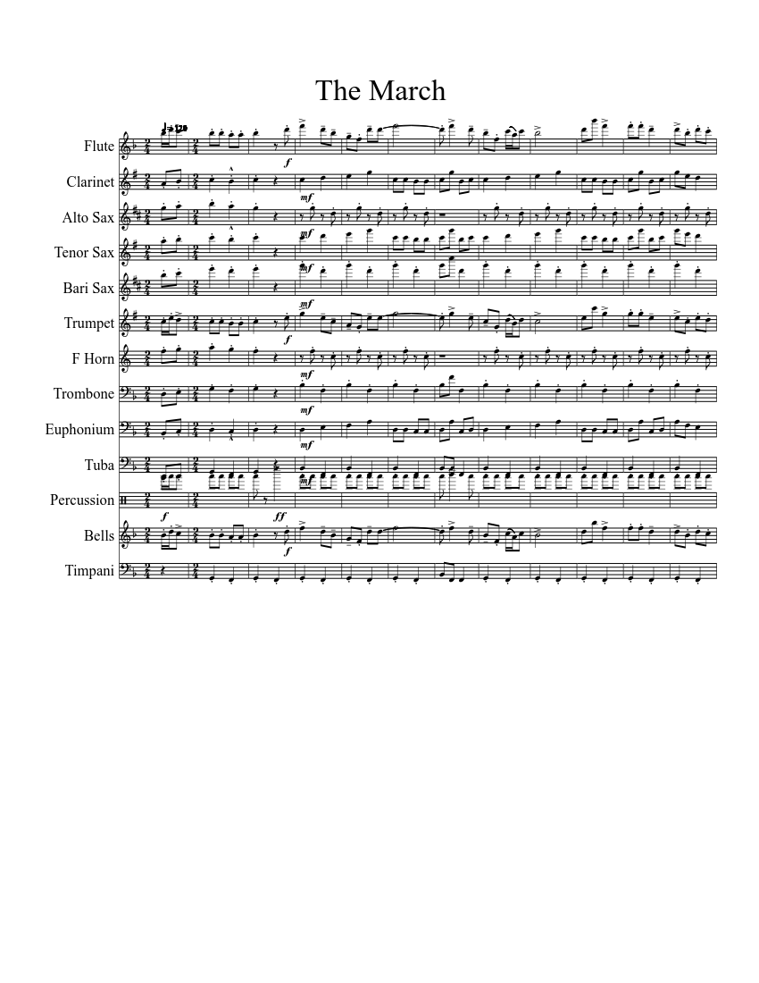 The March Sheet music Download free in PDF or MIDI
