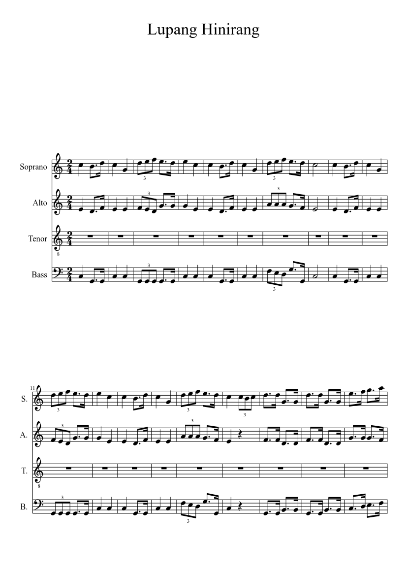 Lupang Hinirang sheet music download free in PDF or MIDI