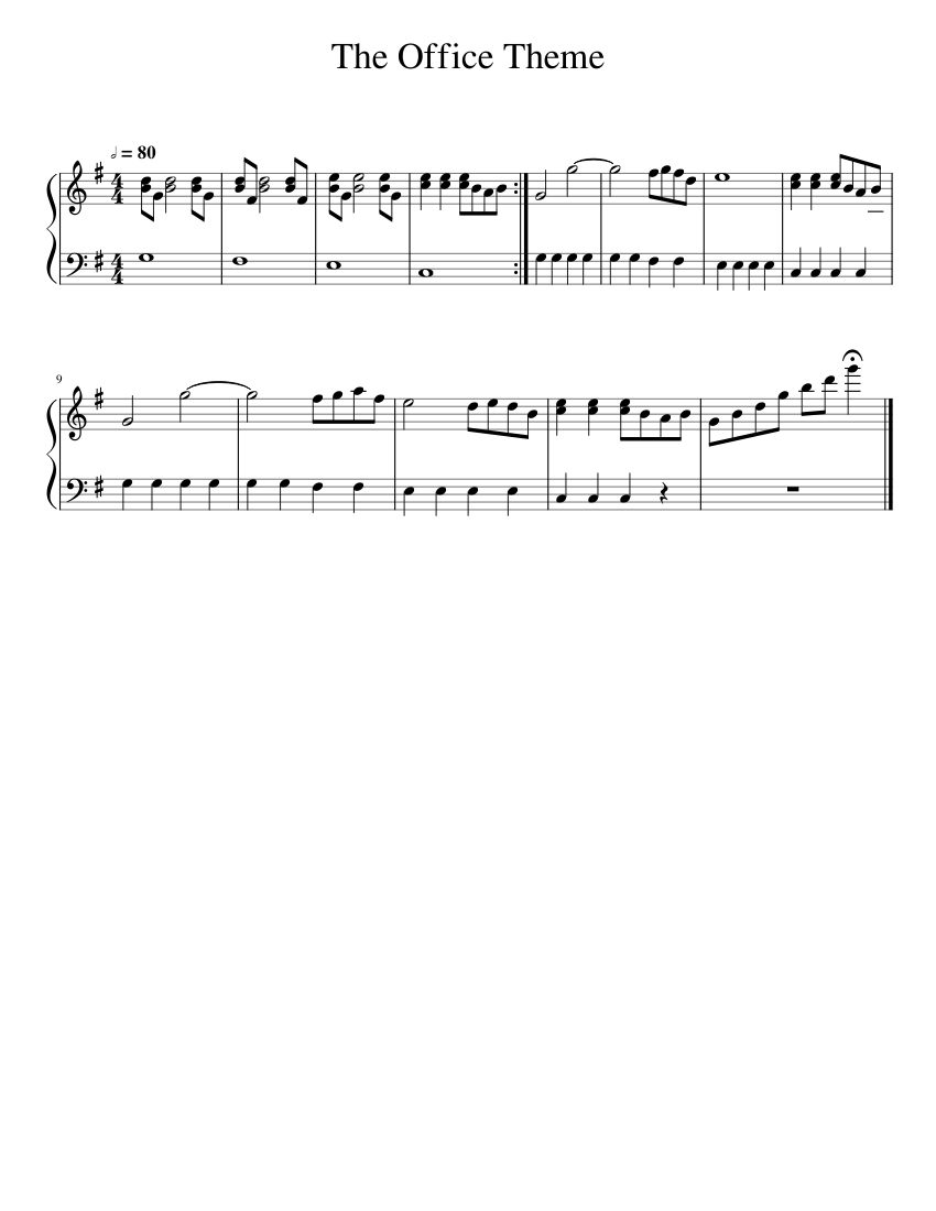 The Office Theme Sheet music for Piano (Solo) | Musescore.com