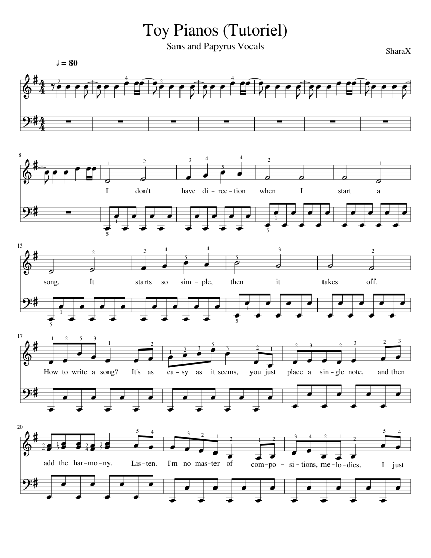 Toy Pianos Tutoriel Sheet music for Piano | Download free in PDF or