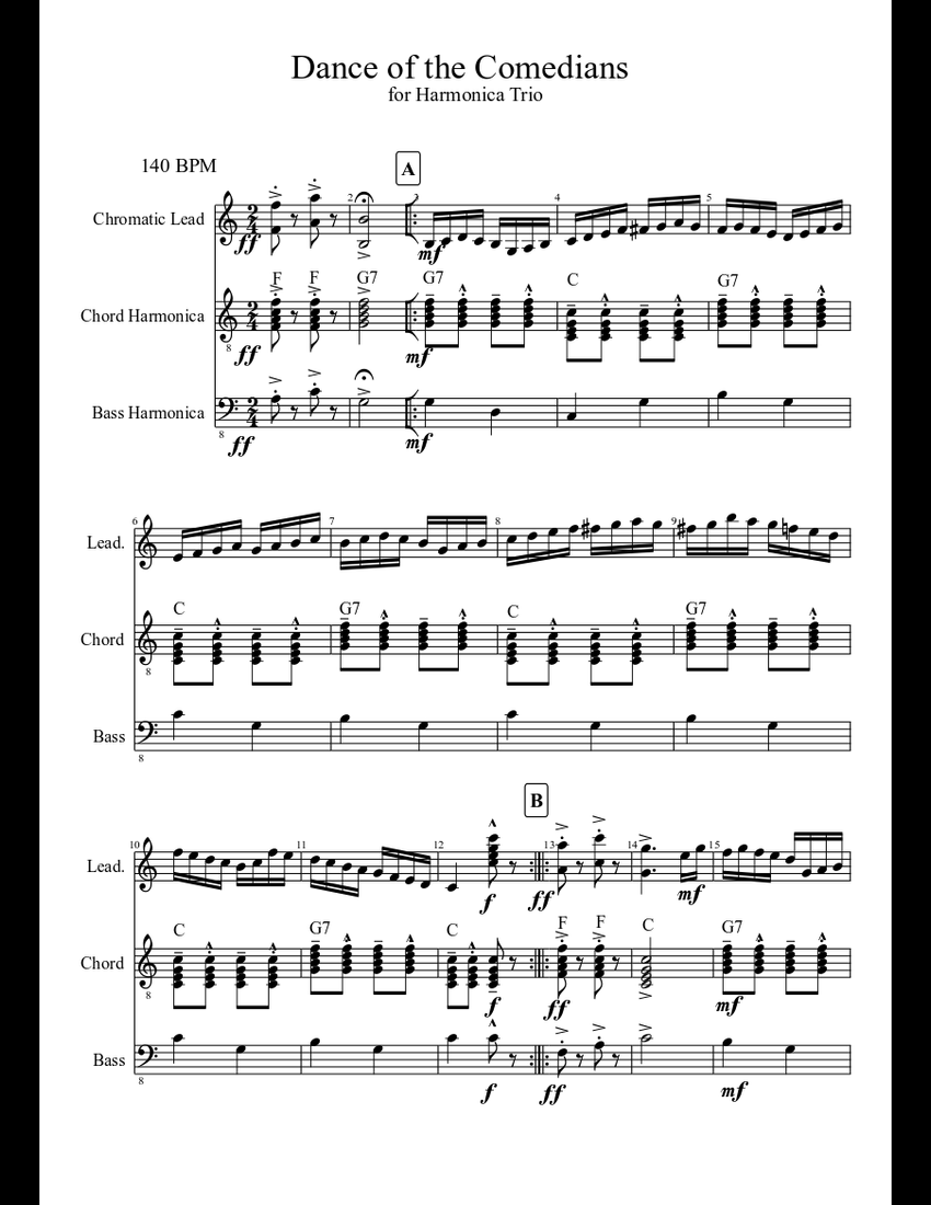 Dance of the Comedians sheet music download free in PDF