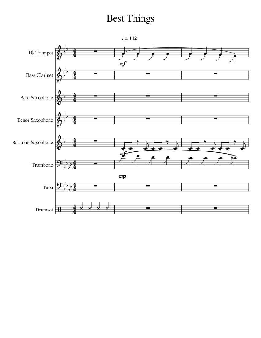 Best Things For Pep Band sheet music for Clarinet, Trumpet, Alto ...