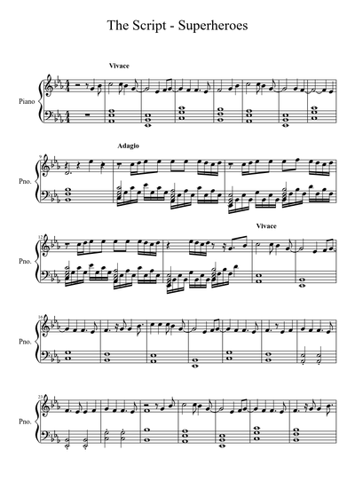 The Script Sheet music free download in PDF or MIDI on Musescore.com