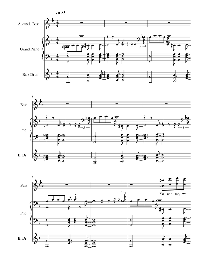 Sam smith im not the only one Sheet Music For Piano Bass Percussion Sam smith im not the only one sheet music for piano bass percussion