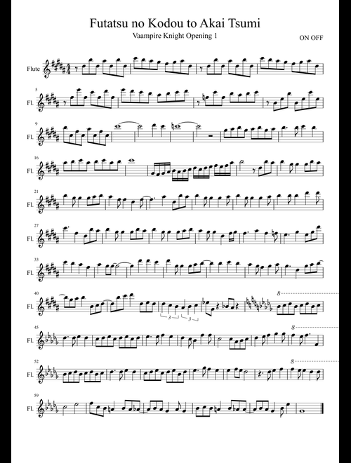 Futatsu No Kodou To Akai Tsumi Piano Sheet Music Best Music Sheet