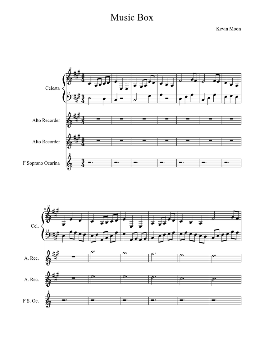 Original- Music Box Sheet music | Download free in PDF or MIDI ...