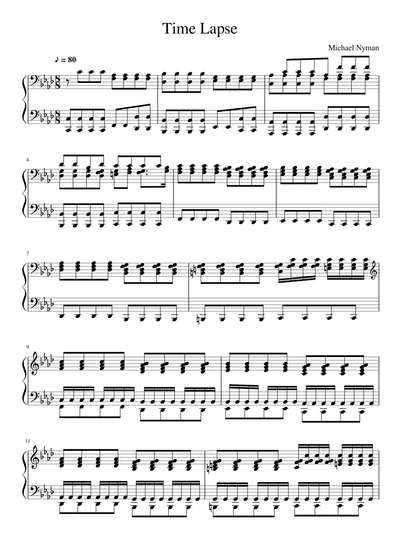 Michael Nyman Sheet music free download in PDF or MIDI on Musescore.com