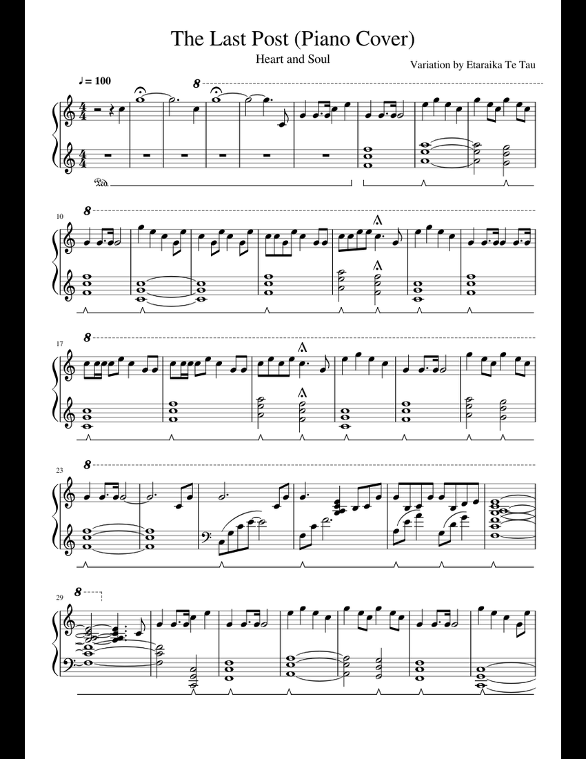 The Last Post (Piano Cover) sheet music for Piano download free in PDF