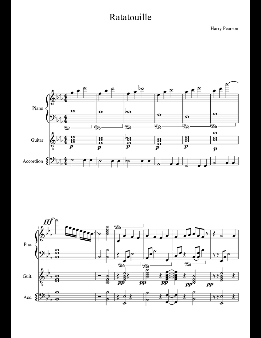 Ratatouille Comp Sheet Music For Piano Guitar Accordion Download Free ratatouille-comp-sheet-music-for-piano-guitar-accordion-download-free